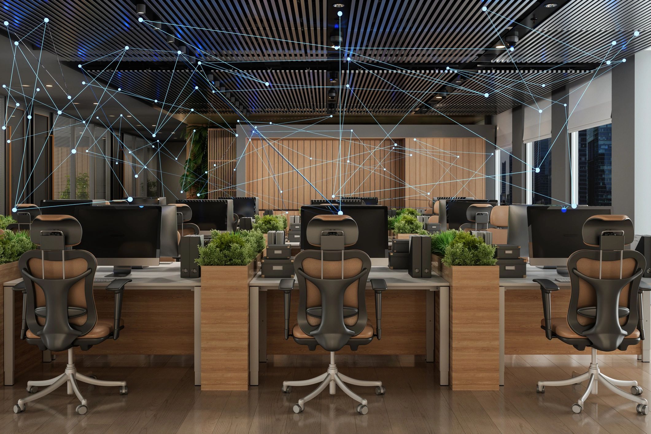 cloud computing team modern office