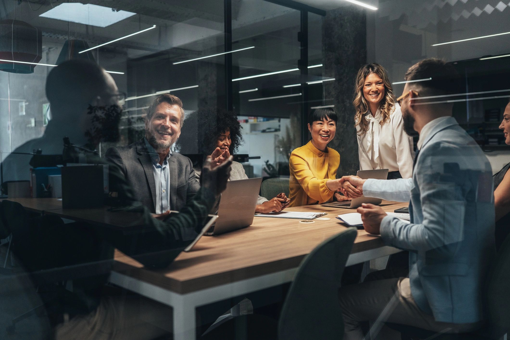 professional recruitment team modern office
